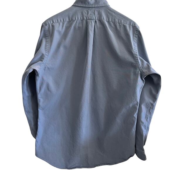 Ralph Lauren Shirt Men’s Medium Custom Fit Button Down Long Sleeve Silk Blend - Picture 3 of 6